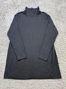 J Jill Top Women PS Small Black Luxe Supima Lagenlook Turtleneck Tunic - Picture 1 of 8