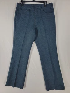VTG Levi's 517 Bootcut Polyester Pants Mens 32x29* Dark Teal USA Made 1993 - Picture 1 of 12