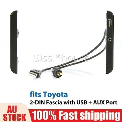FOR Toyota 2 DIN Fascia car Facia dash kit side trims Brackets + usb aux port A - image 1 of 4