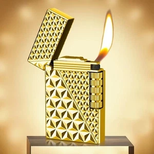 🔥Mini Metall Schleifscheibe Gas Feuerzeug, Butan Flamme Räuchern Zubehör💨✨ - Bild 1 von 43