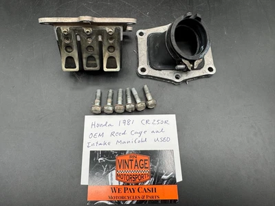 Honda 1981 CR250R OEM Reed Cage and Intake Manifold - Used - Image 1 of 4