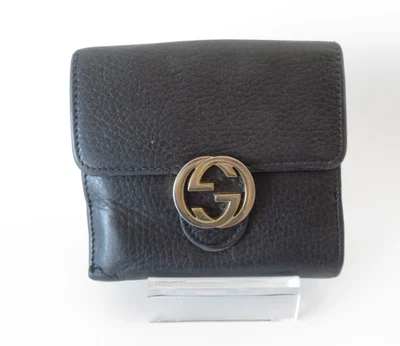 Auténtica Cartera Compacta GUCCI GG Cuero Entrelazado Biford I#44848 Foto 1 de 4