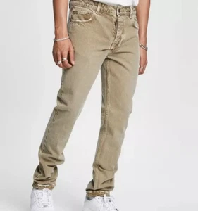Ksubi Chitch Slim Fit Jeans - Size 32x32- Brown Denim Button Fly - Picture 1 of 12