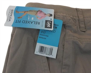 Lee Relaxed Fit khaki hellbraun Sandstein Bermuda Damengröße 10 M Shorts neu mit Etikett - Bild 1 von 6