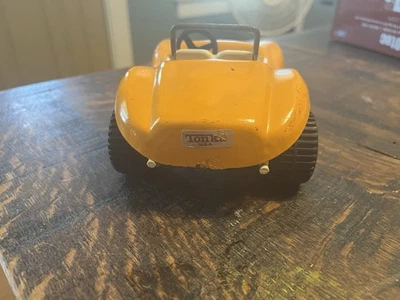 Vintage Tonka 1970s Orange Beach Dune Buggy 7” Pressed Steel Car - Image 1 of 4