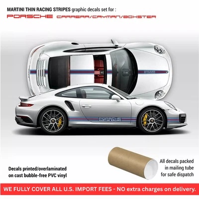 THIN Martini Racing stripes kit LOGO for Porsche Carrera / Cayman / Boxster - Image 1 of 4