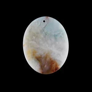 Multi-Color Amazonite 43x34x3 mm Pendant bead HF306007 - Picture 1 of 4