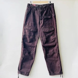 Pantalón cargo Triple Five Soul Vintage, Borgoña, Talla 30 G90 - Imagen 1 de 16