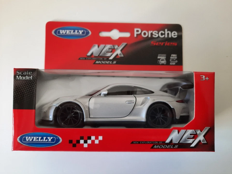 Modellino Statico Porsche 911 GT3 RS Welly Auto Colore Grigio Scala 1:39 - Immagine 1 di 1