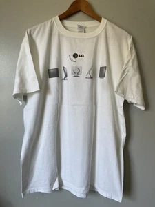 Vintage Y2K 2005 Life’s Good LG Flatron F Engine Tech Shirt Anvil Blue Bar XL - Picture 1 of 6