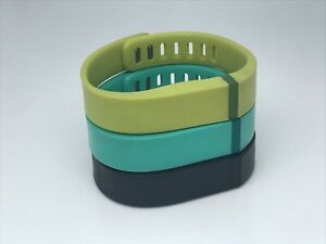 Replacement Band for Fitbit Flex Activity Tracker Lot of 3 Black Green Blue Smal
