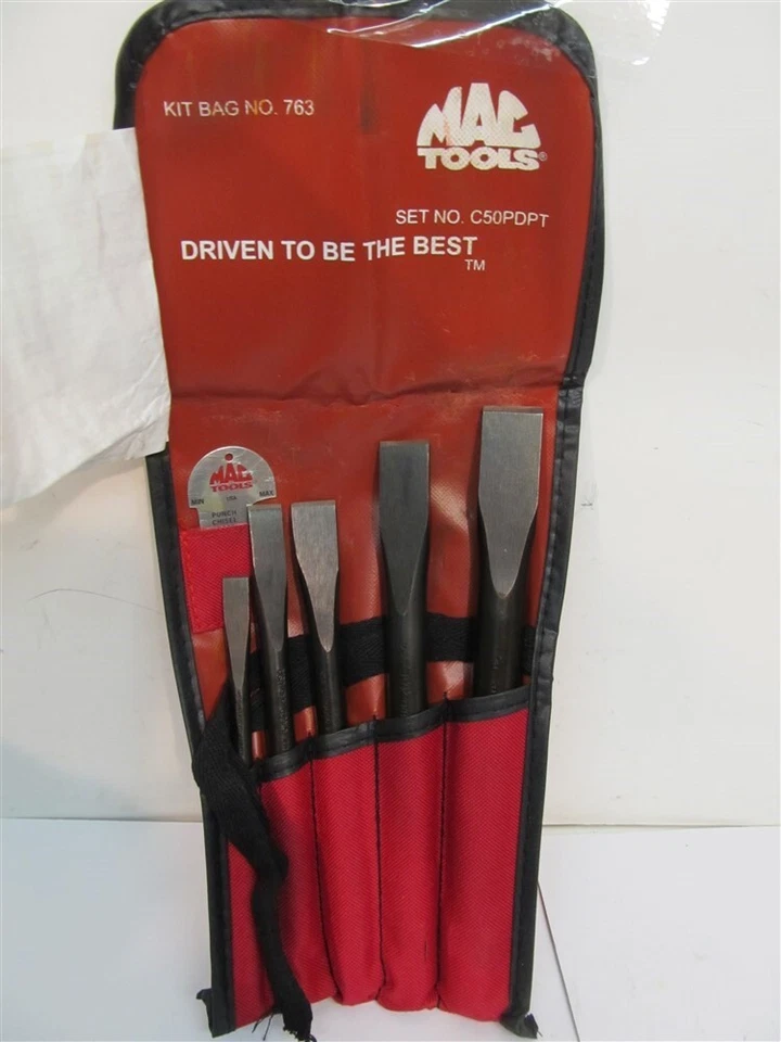 Mac Tools C50PDPT, Flat Tip Chisel Set, 5 Piece Set - Image 1 of 1