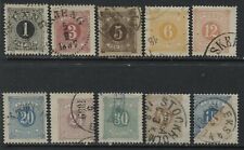 Sweden 1877-86 various Postage Dues to 1 kroner used