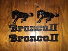 1984 - 1990 FORD BRONCO II FRONT FENDER HORSE AND NAMEPLATE EMBLEMS SET OF 4PCS 