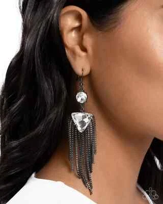 Paparazzi MAVEN MUSINGS black earrings - Image 1 of 2