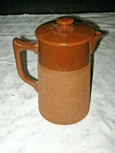 An Antique Australian R Fowlers Ltd Marrickville N.S.W. Brown Pottery Lidded Jug - Picture 1 of 8