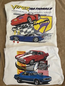 Vintage 90's Camaro SS & Dodge Viper Norwalk Raceway T-Shirt Single Stitch - Picture 1 of 8