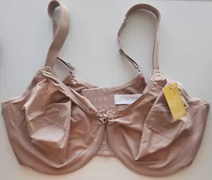 NWT DELIMIRA Women's Minimizer Bra Non Padded Underwire Large Bust 44E - Picture 1 of 5