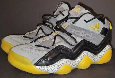Adidas Top Ten 2000 J Kobe Bryant Kid's Size 7 Gray Black Yellow G56193 - Image 1 of 4