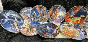 Royal Doulton The Franklin Mint Heirloom Myles Dragons & Wizards 11 Plate Set - Picture 1 of 24