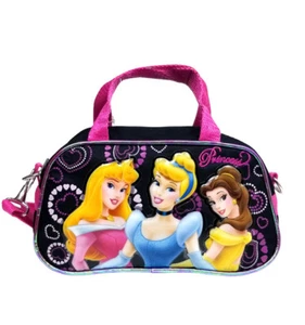 Disney Prinzessin Aurora, Belle & Cinderella Mädchen Kinder rosa/schwarz Handtasche - Bild 1 von 3