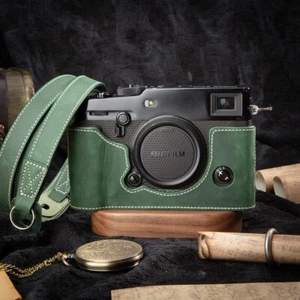 For Fujifilm XPRO3 Case Real Leather Half Camera Case Bag Cover Shoulder Strap - Picture 1 of 69