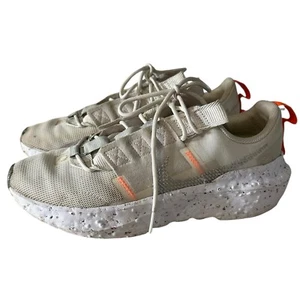 Nike Womens Running Sneakers Size 8 Crater Impact White Grey Neon Orange Shoes - Imagen 1 de 9