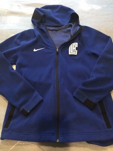 NIKE NBA CLIPPERS BASKETBALL BOYS HOODIE SWEATER BLUE LARGE 14/16 DRYI FIT GUC - Picture 1 of 5