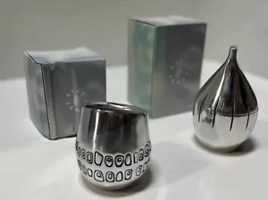 Neu im Karton Lisa Jenks Home for Lunt Silber Zuckerschüssel mit Löffel & Milchkännchen Tasse - Bild 1 von 10