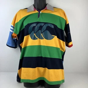 Vintage Canterbury of New Zealand Colourblock Rugby Polo Jersey Mens XL - Picture 1 of 7