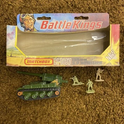 Matchbox Battlekings K-107 155mm S.P. HOWITZER Die Cast Tank Guys Used Box EUC - Image 1 of 4