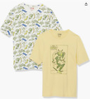 Disney Marvel 2-Pack T-Shirts Mens XL Logo Crew-Neck Yellow/White Tee
