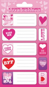 Sticker Love Hearts Name Labels - Imagen 1 de 1