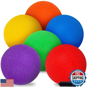 3 otters 6PCS Playground Balls, 8.5 inch Kickballs Soft Dodgeballs Foam Playg - Picture 1 of 5