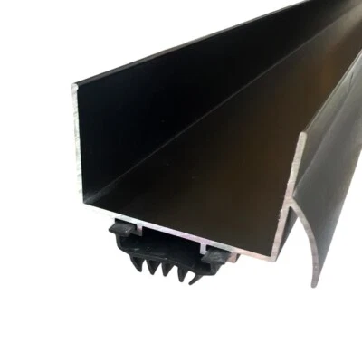 U Shaped Aluminum Door Bottom Sweep with Door Drip Cap, Weather Stripping Doo... - Image 1 of 4