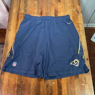 Pantalones Cortos Los Angeles Rams Para Hombre XXL Azul Nike NFL Equipo de Fútbol Emisión Gimnasio Entrenamiento Foto 1 de 4