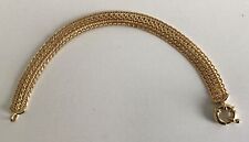 7-1/4" Woven Bracelet with Fancy Clasp 14K Gold, 8.5g