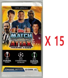 Match Attax Champions League 2021-22 Lotto 15 Bustine Cards Ed. Italia - Picture 1 of 1