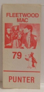 FLEETWOOD MAC / STEVIE NICKS - VINTAGE ORIGINAL TOUR CLOTH BACKSTAGE PASS LAST 1 - Picture 1 of 1