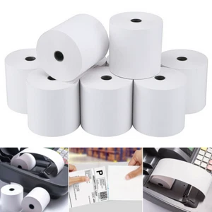 10-100 ROLLEN THERMOROLLEN BONROLLEN KASSENROLLEN WAAGENROLLEN EC NORMALPAPIER - Bild 1 von 15