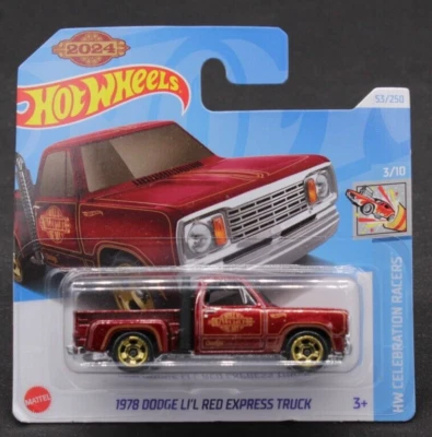 Hot Wheels Dodge Li'L Red Express Truck 53/250 Celebration 3/10 Auto 1:64 2024 - Immagine 1 di 2