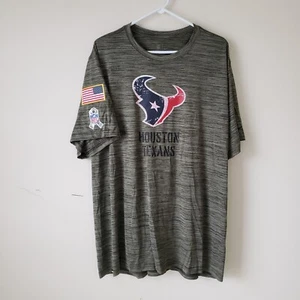 Houston Texans T-Shirt Tee Mens Medium Green Nike Dri-Fit NFL Salute to Service - Picture 1 of 12