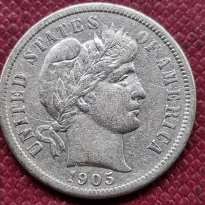 1905 Barber Dime 10c Higher Grade XF - AU #79207 - Picture 1 of 2