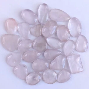 25Pcs 1195Cts Natural Rose Quartz Loose Cabochon Gemstone Lot 30x20 18x14mm#1274 - Picture 1 of 5
