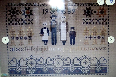 SETTLERS SAMPLER cross stitch chart TOLD IN A GARDEN - Image 1 of 2