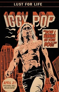 Iggy Pop Melbourne Concert Poster 11 X 17 Framed - Picture 1 of 2