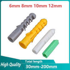 Universal Plastic Expansion Wall Plug Fixings Anchor Screws 6mm 8mm 10mm 12mm 