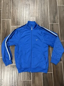 Y2K Nike Blue Full Zip Tracksuit Jacket Blue Size Medium - Picture 1 of 5
