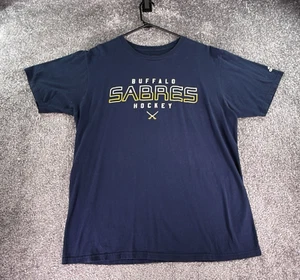 BUFFALO SABRES T-SHIRT ADIDAS GO-TO TEE UOMO LARGE L COTONE NHL HOCKEY NICARAGUA - Foto 1 di 6
