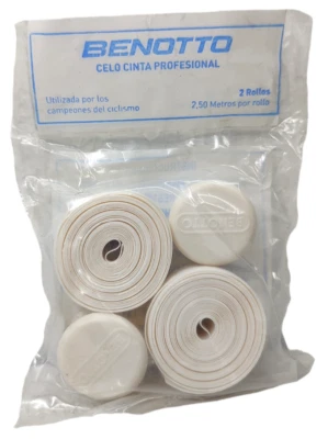 1 Benotto Smooth White Handlebar Tape Cello Bar pack Vintage Bicycle New cinta - Image 1 of 4